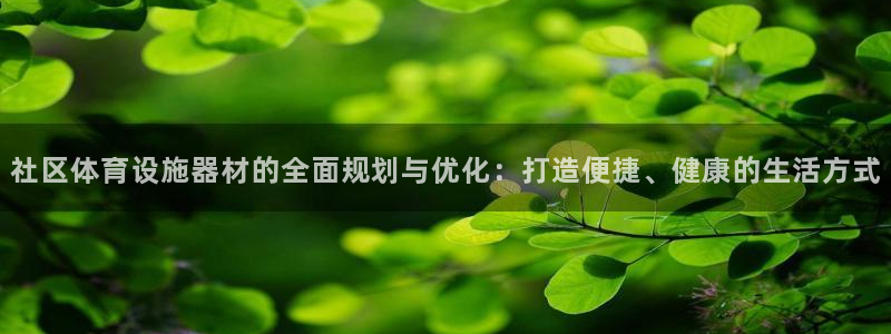 意昂5(KGAME)体育平台APP：社区体育设施器材